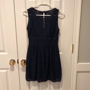 B. DARLIN baby blue lace tank top dress